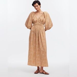 Madewell V-Neck Balloon-Sleeve Maxi Dress